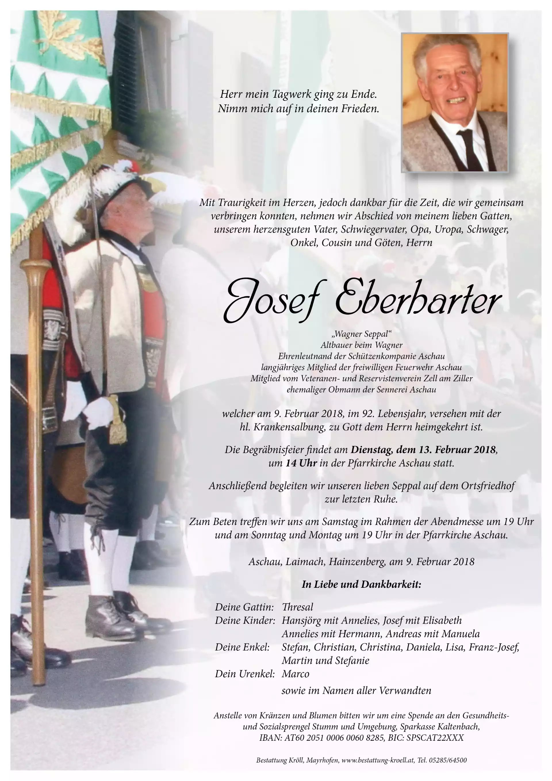 Parte von Josef Eberharter
